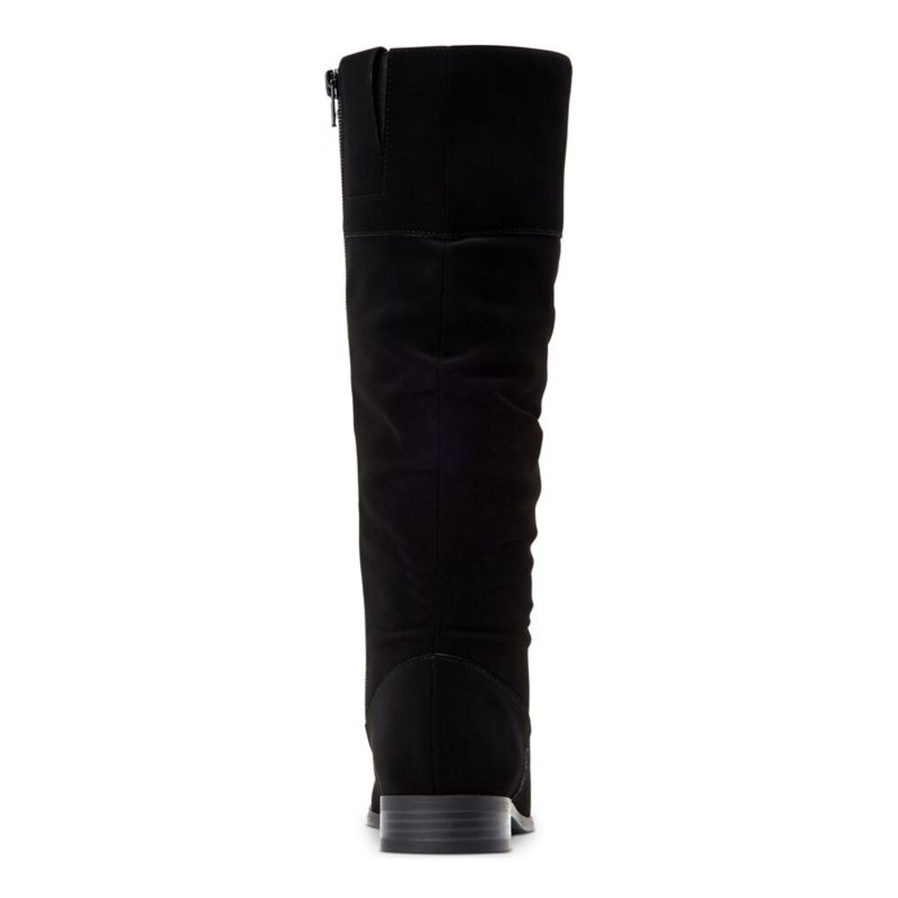 STYLE & COMPANY Womens Black Kelimae Round Toe Block Heel Riding Boot 7.5 M WC - Picture 3 of 4